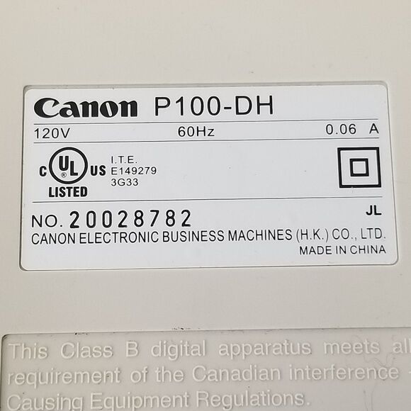 Canon p100-dh 12 characters printing Calculator works - Picture 6 of 6